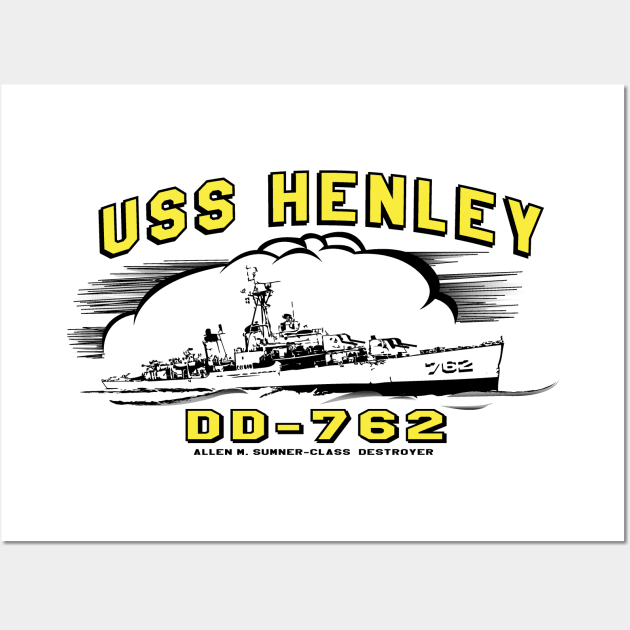 USS Henley   DD-762 Wall Art by Illustratorator